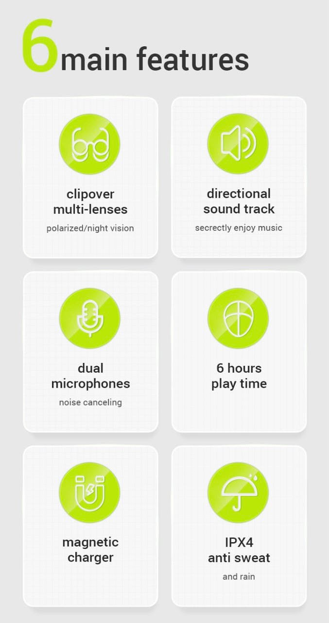 نظارات/نظارات شمسية ذكية تعمل بالبلوتوث