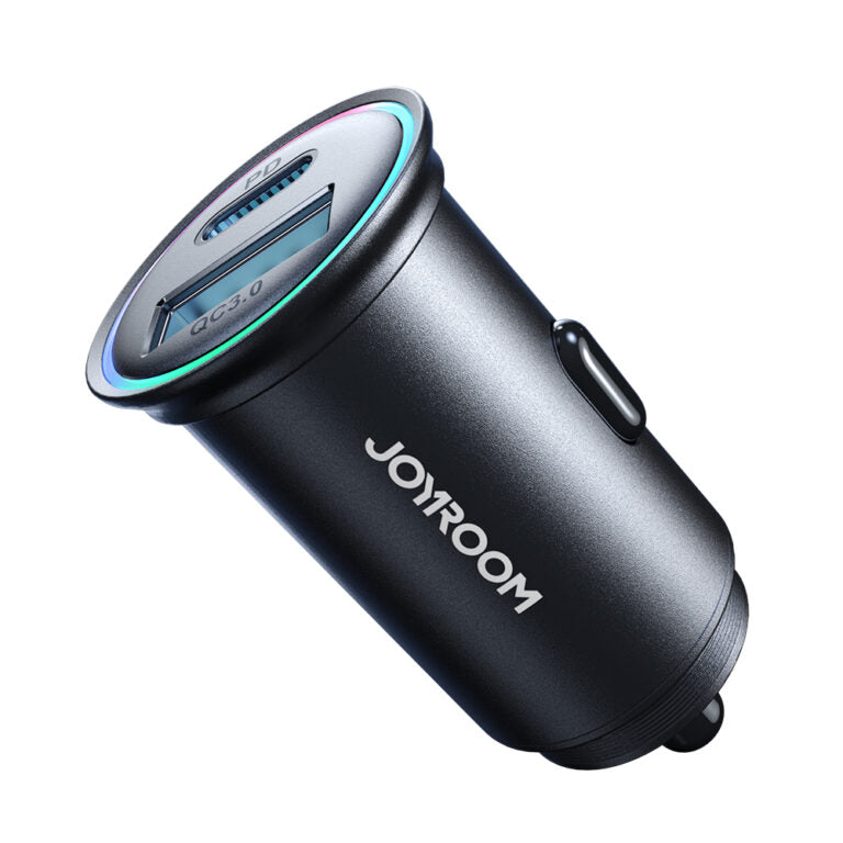 Joyroom JR‑CCN04 – 60W USB‑C + USB‑A Cool Mini Metal Car Charger