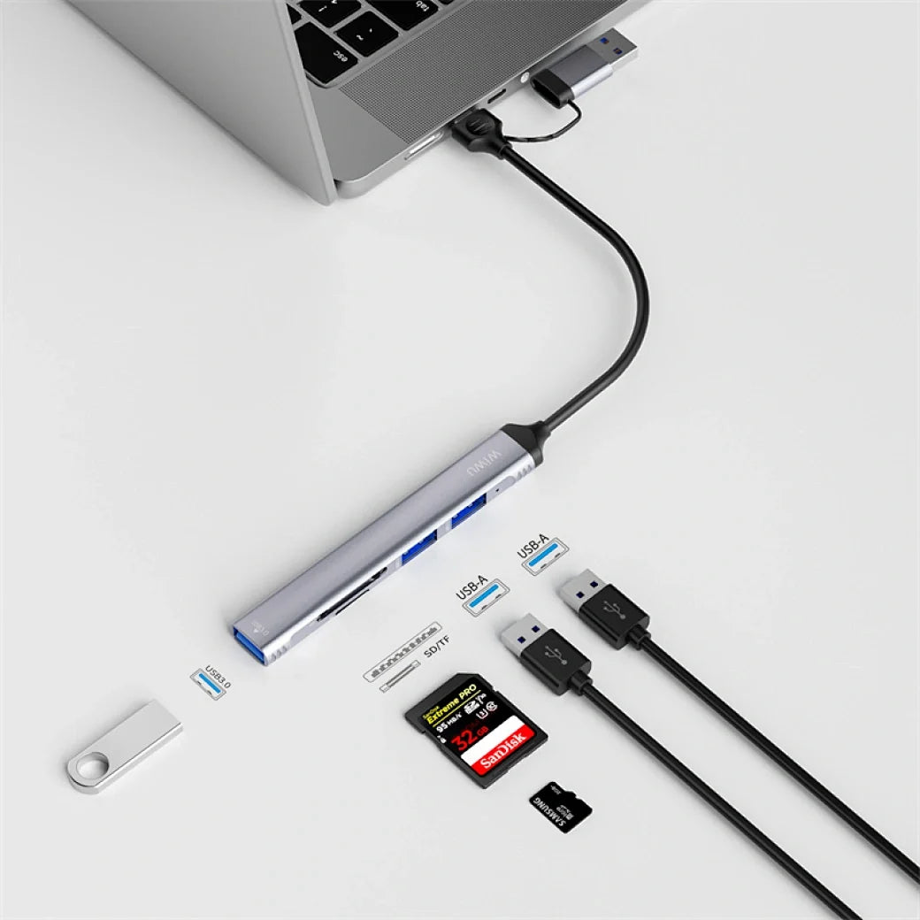 WiWU 5-in-1 USB-C Hub Adapter | Docking Station HB003