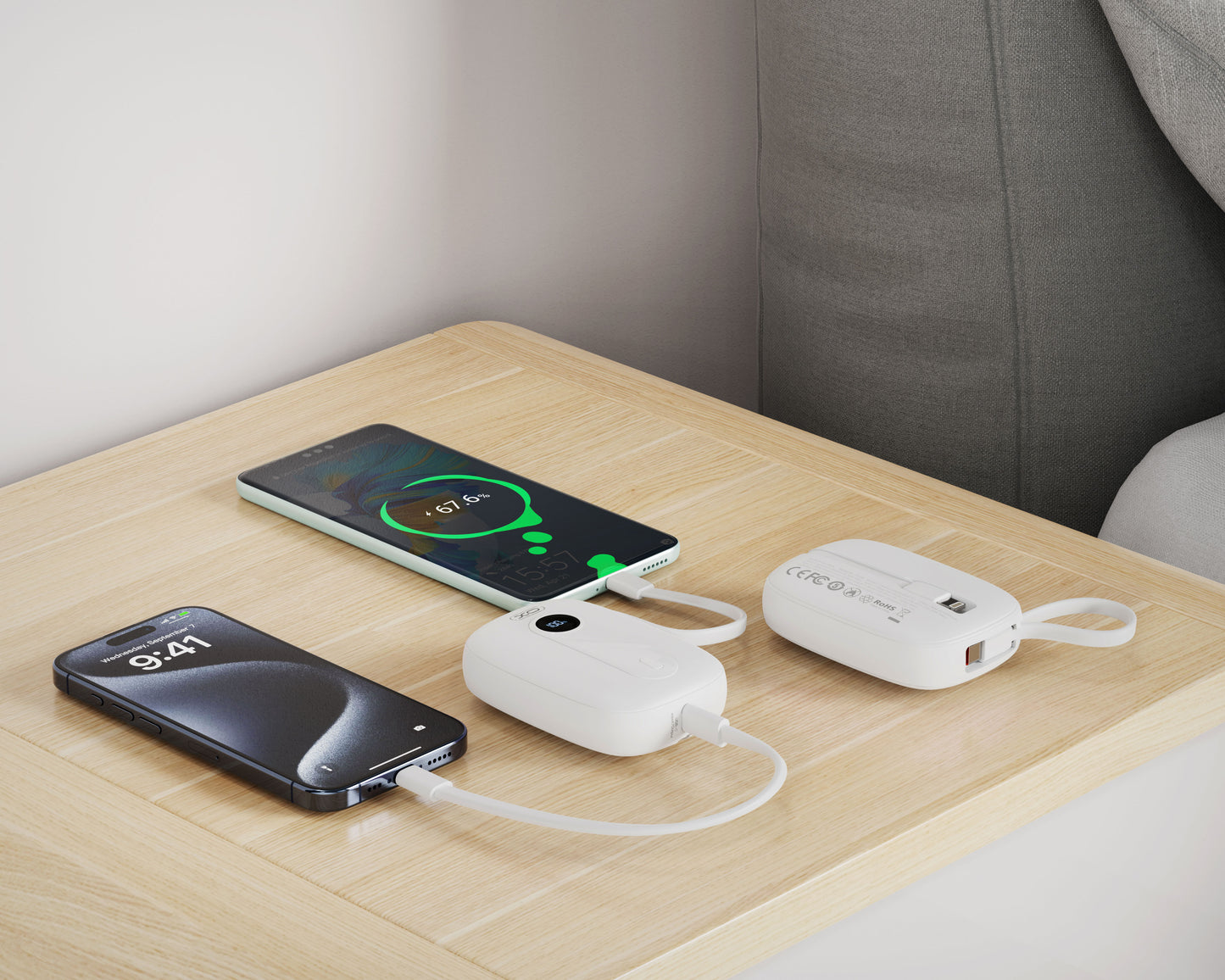 XO-PR246 Mini Power Bank with built in Cable