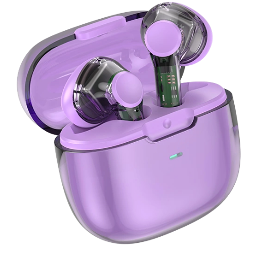 Wiwu pure sound tws airbuds (Black,Orange,Purple,Blu,Pink)