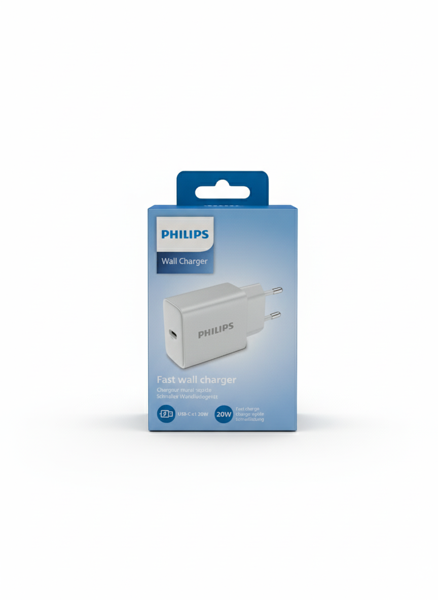 Philips Wall charger, USB-C 20W