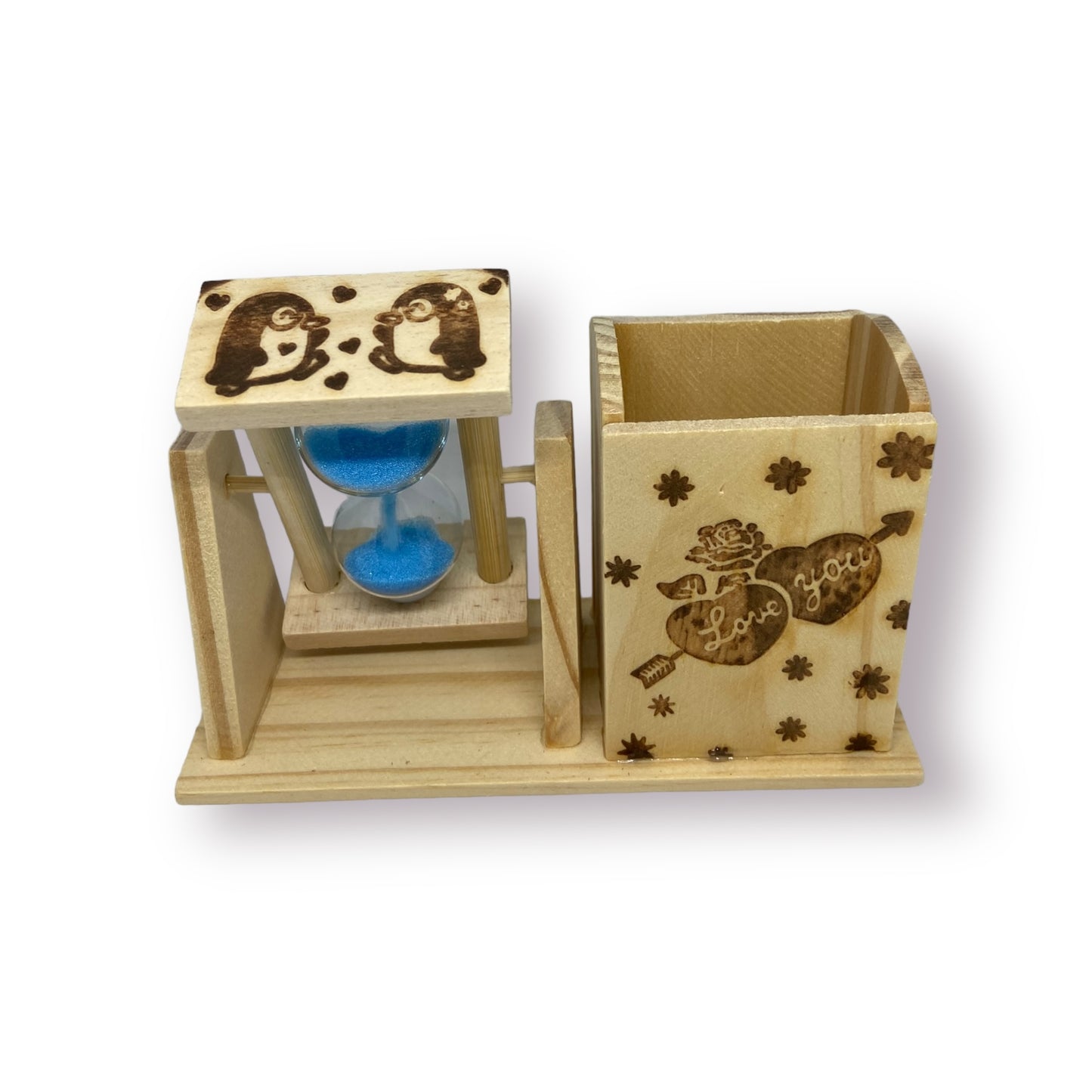 Sand Clock Desk Organizer