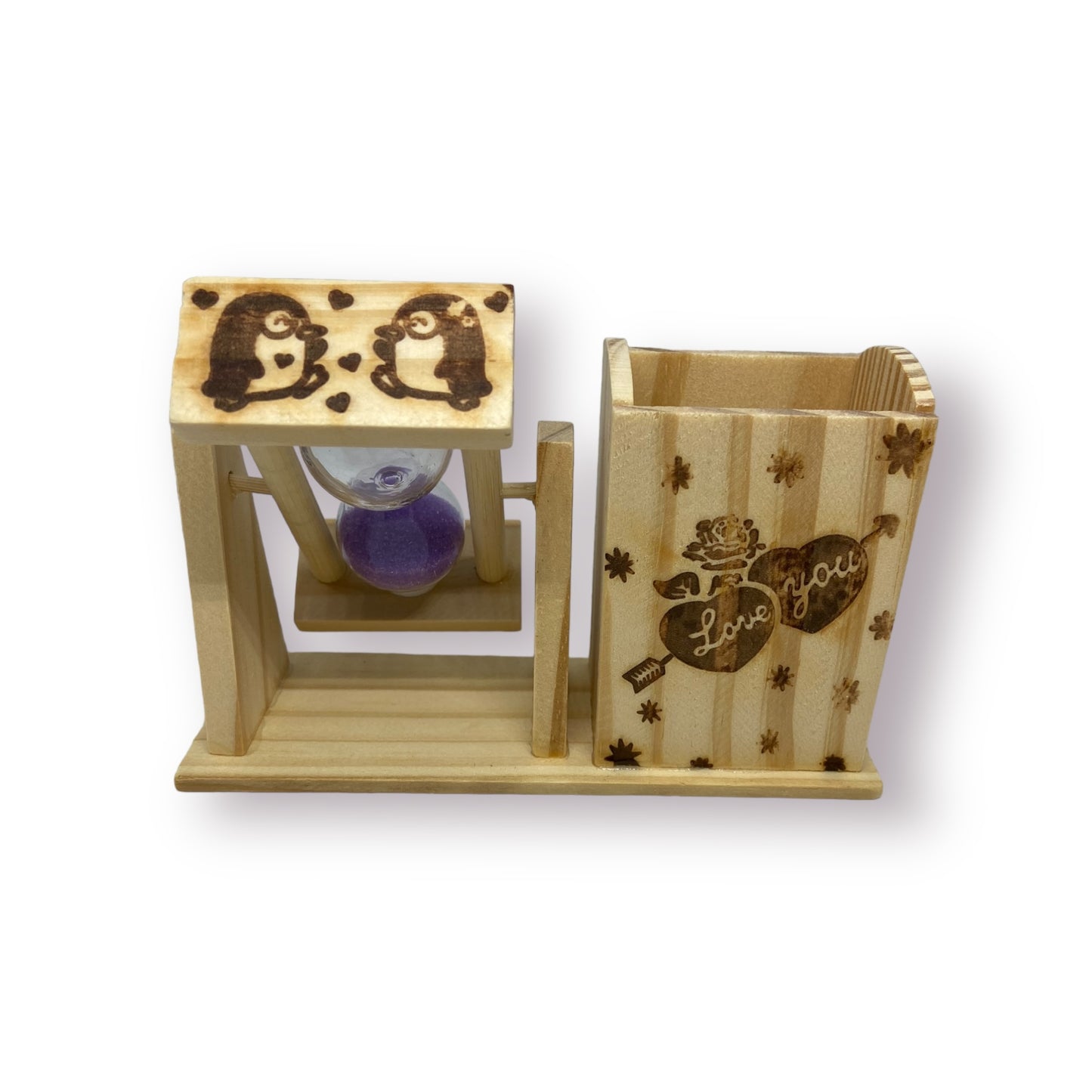 Sand Clock Desk Organizer