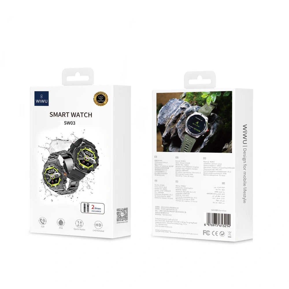 Wiwu sw03 AMOLED 1.43/silver green