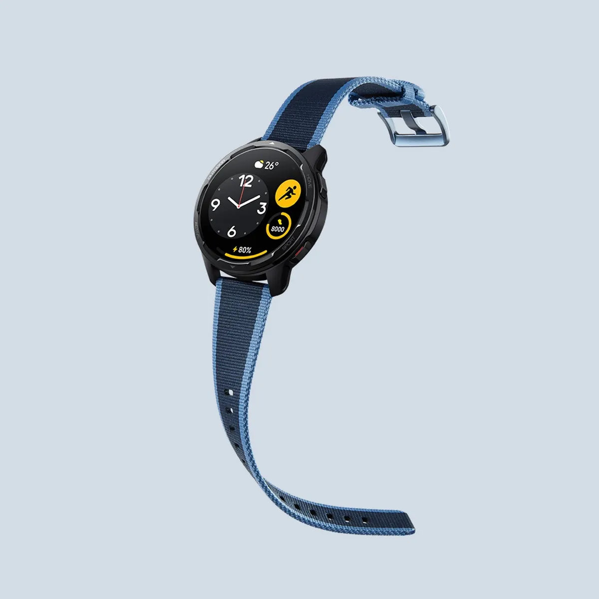 سوار نايلون مضفر لساعة Xiaomi Watch S1 Active باللون الأزرق الداكن