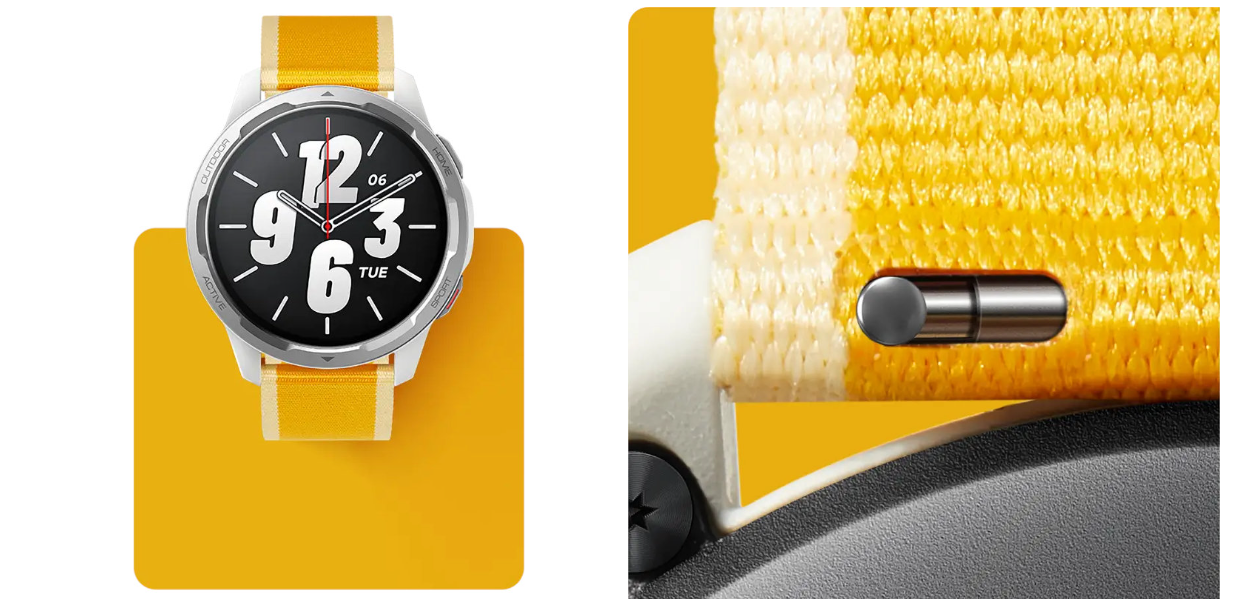 Xiaomi Watch S1 Active Braided Nylon Strap Maize Yellow