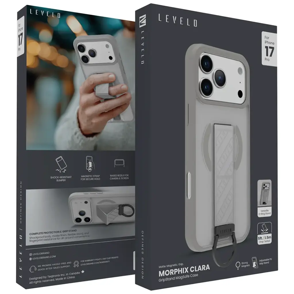 Levelo Morphix Clara Grip Case for iPhone 17 Pro Max