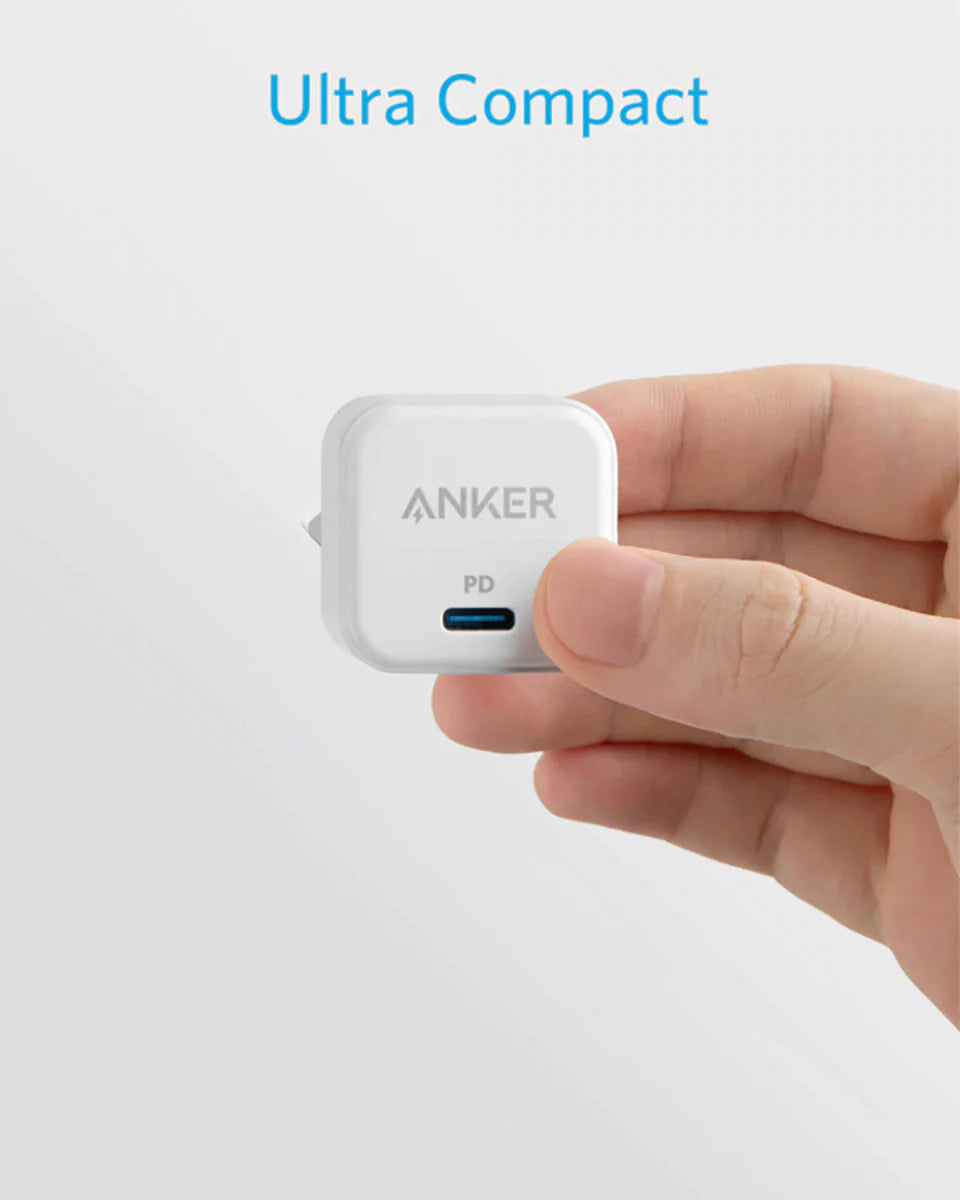 Anker PowerPort III 20W Cube White,PDرأس شاحن مدخل