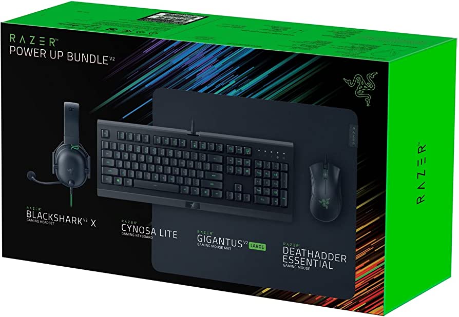 Razer Power Up Gaming Bundle V2 black- مجموعة الجيمنج v2 من وازور