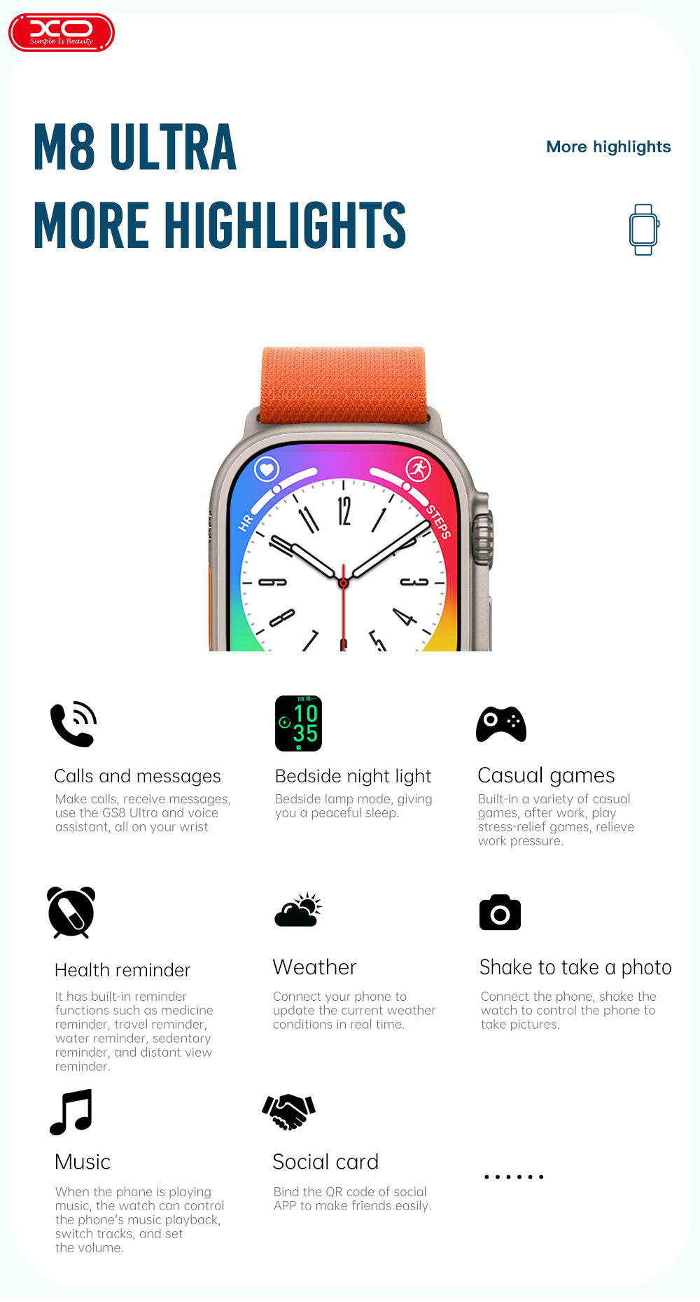XO Smart Watch XO-M8ULTRA , ساعة ذكية XO-M8 ULTRA