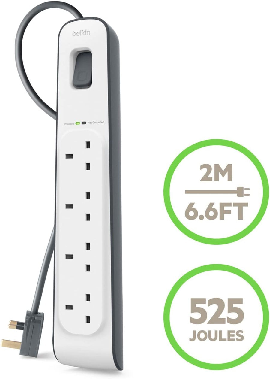 Belkin surge master super protector-وصلة ٤ متعددة المنافذ من بيلكين