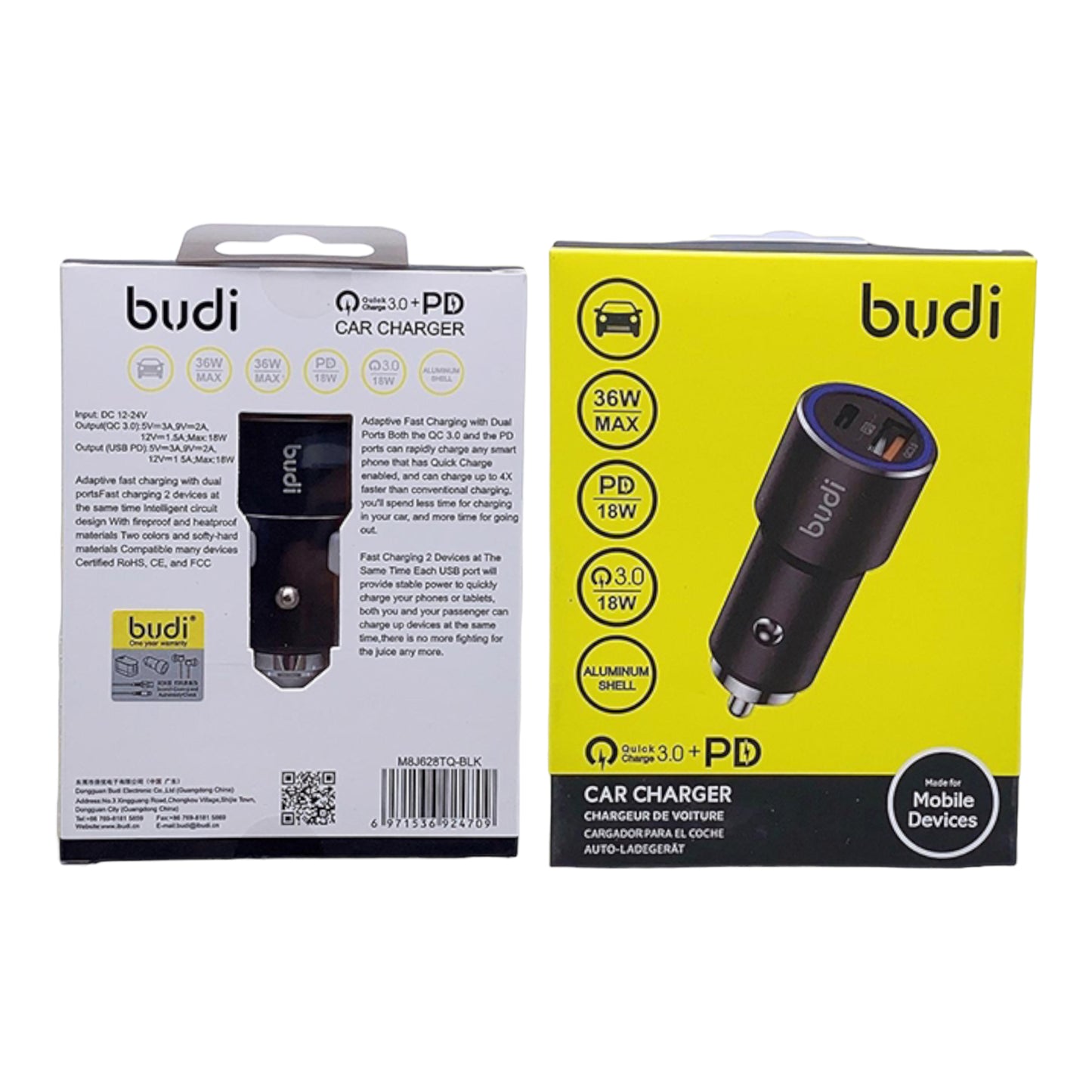 Budi car charger (628TQ) رأس شاحن سيارة