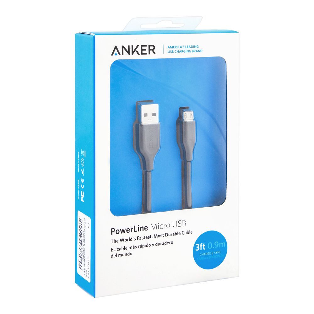 PowerLine micro USB A8132H12 سلك شاحن انكر