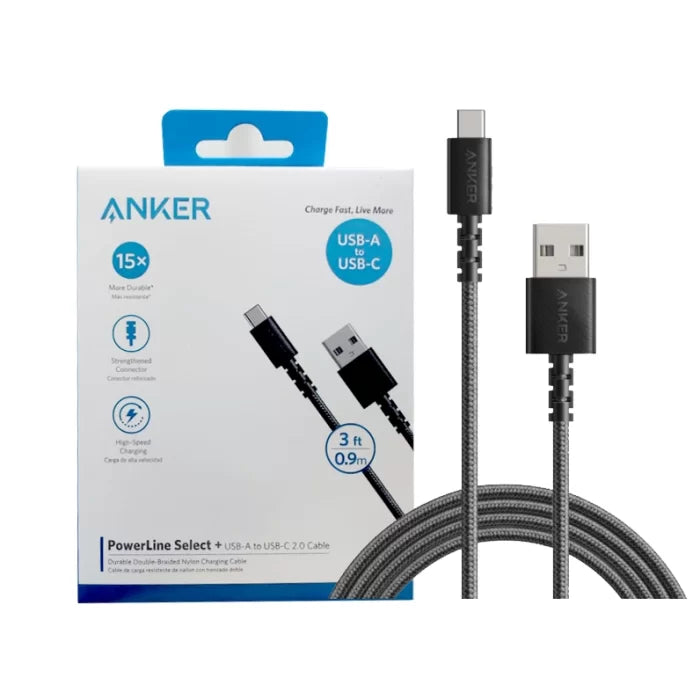 ANKER Powerline select ،، TC سلك شاحن مدخل