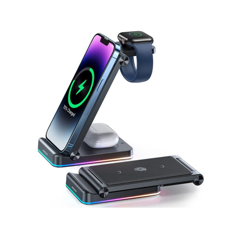 JR-WQN01 3-in-1 Foldable Wireless Charging Station