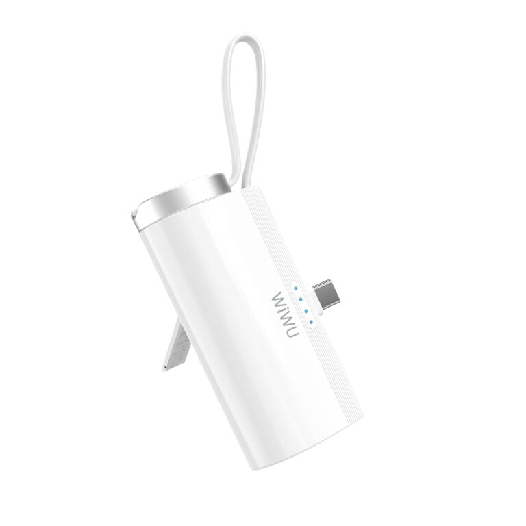 WiWU Wi-W026 2-in-1 Capsule Power Bank – Compact, Magnetic & Multi-Device Charging