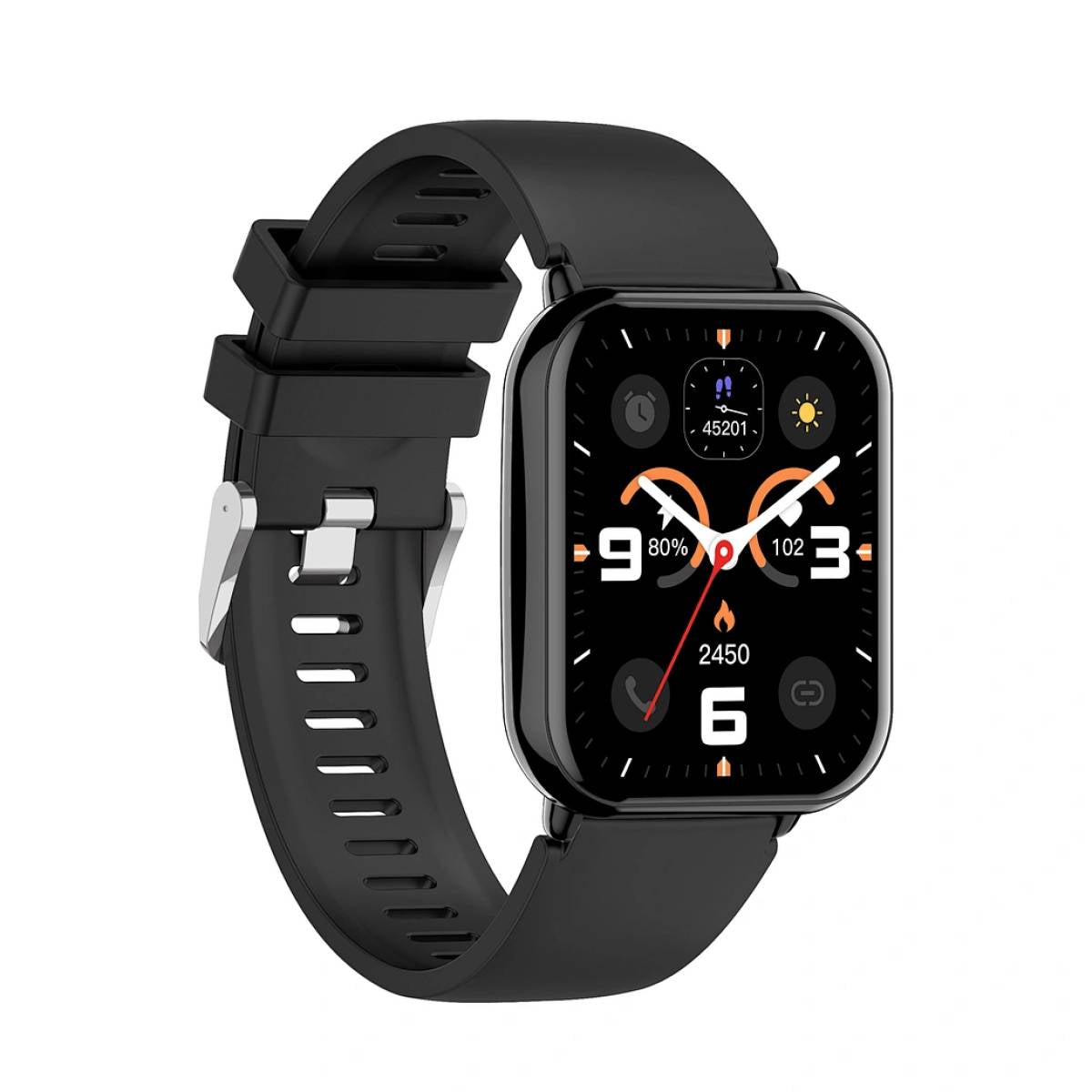 WiWU SW09 Smart Watch 1.83" HD | NFC, GPS, Bluetooth Calling | Black + Dark Blue Strap