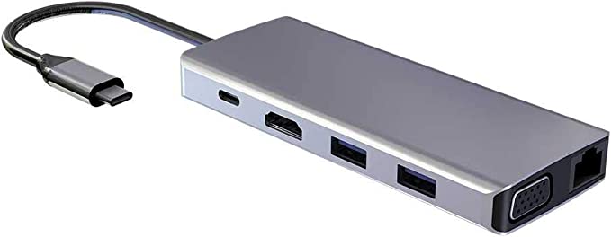 Powerology 11 in 1 USB-C Hub - Gray