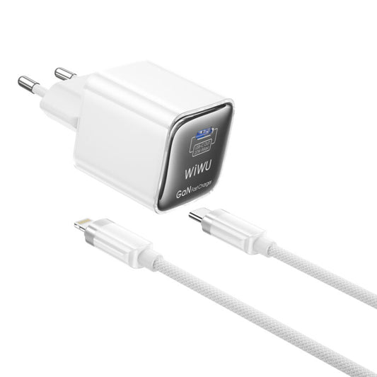 Powerful WiWU Jello 20 W GaN Fast Charger + Type‑C to Type‑C Cable (Wi‑U030, EU Plug)