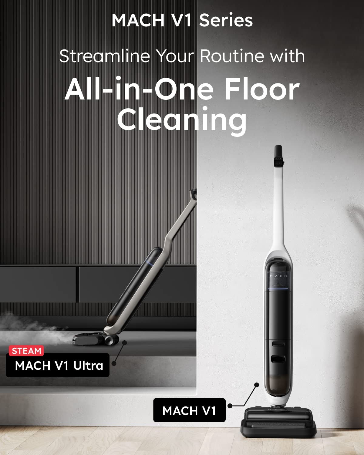 Eufy MACH V1 Ultra All-in-One Cordless StickVac with Steam Mop