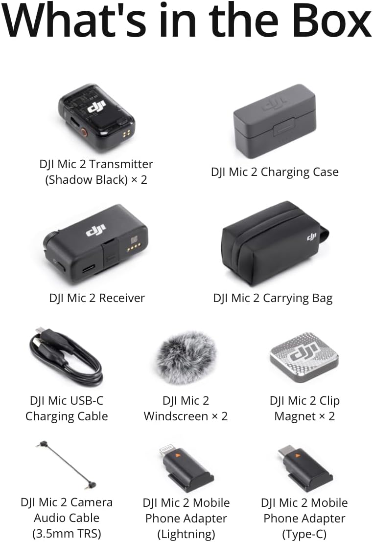 DJI MIC 2,(2 TX + 1 RX + Charging Case)