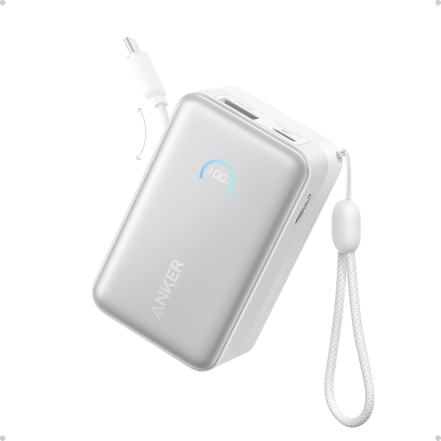 Anker Nano Power Bank (10K, 45W, BuiltIn Retractable USB-C Cable)