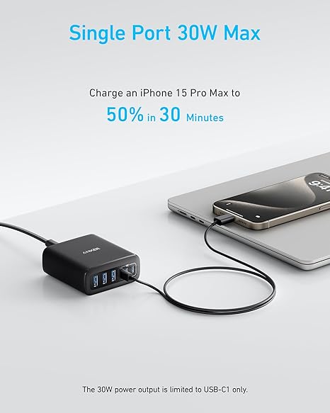 Anker Charger (112W, 6 Ports, GaN)