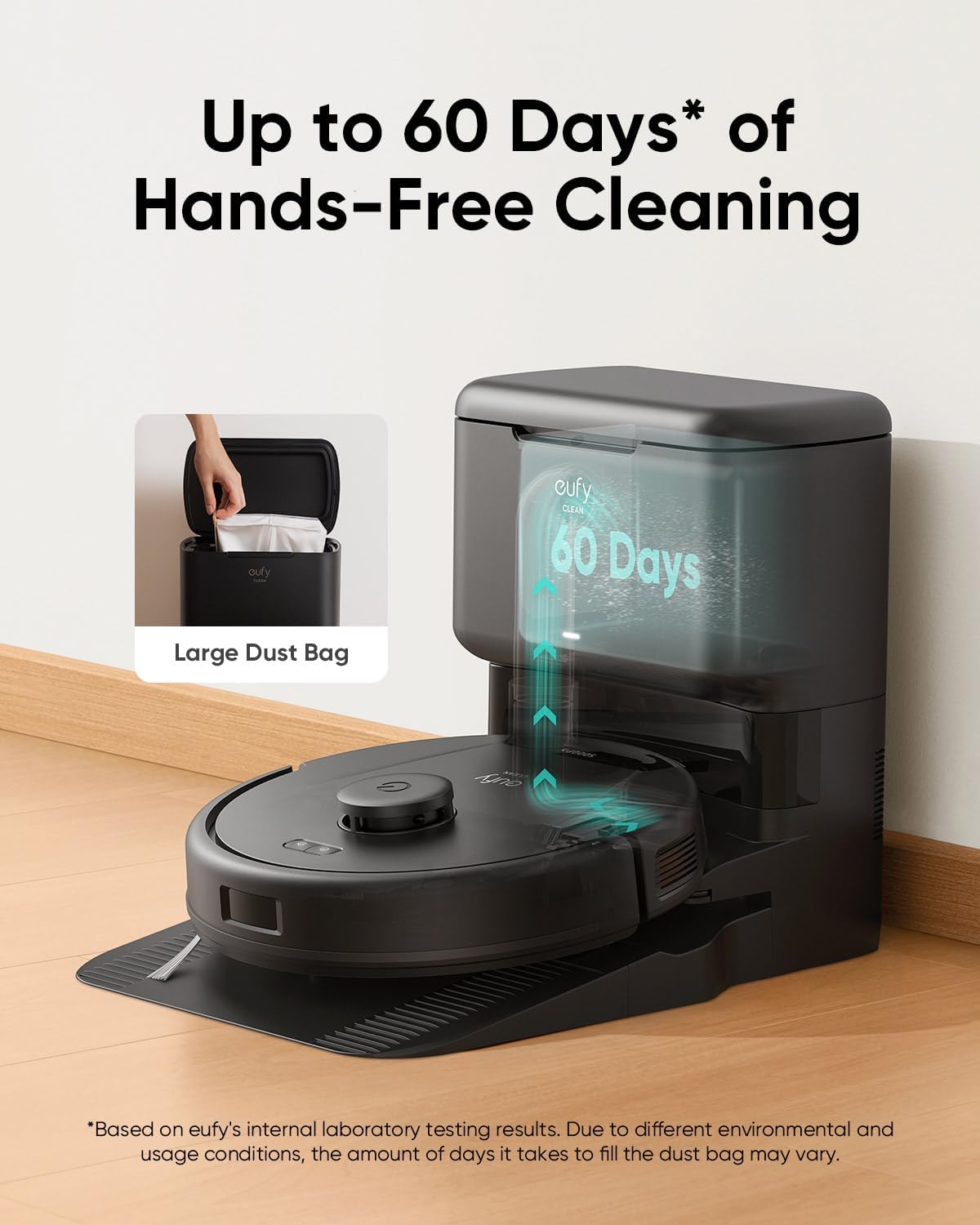 Anker Eufy Robot L60 Hybrid SES , Vacuum and Mop, Self-Emptying