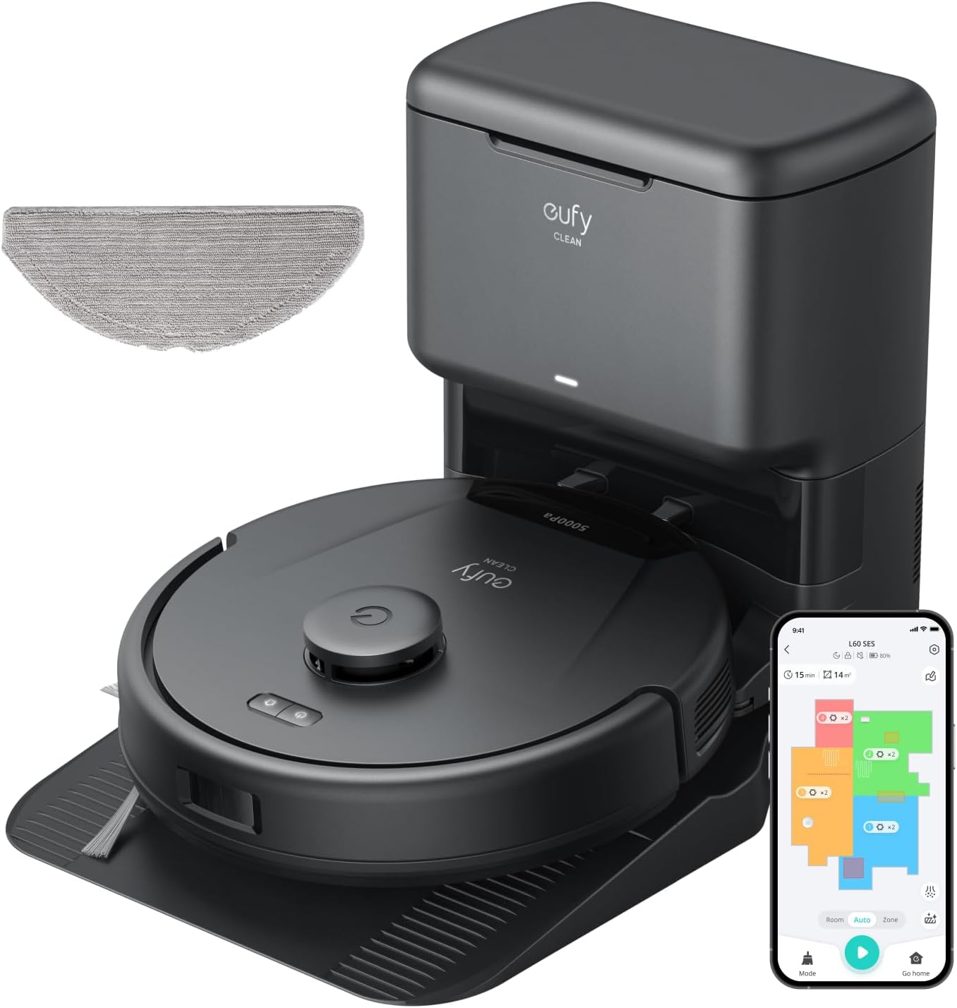 Anker Eufy Robot L60 Hybrid SES , Vacuum and Mop, Self-Emptying