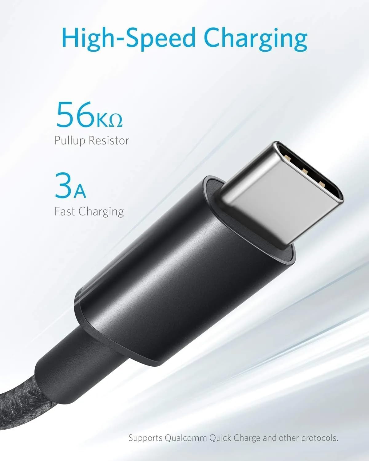Anker USB-A to USB-C Cable ,Braided ,2.0 cable (6ft/1.8m)