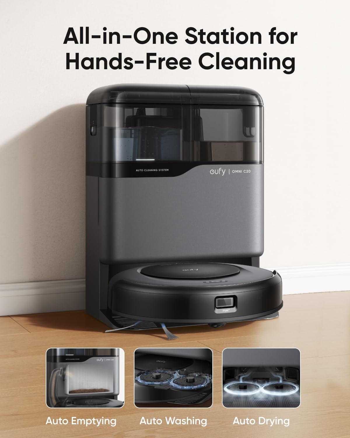 Anker Eufy Robot Omni C20 ,Vacuum and Mop, Self-Emptying