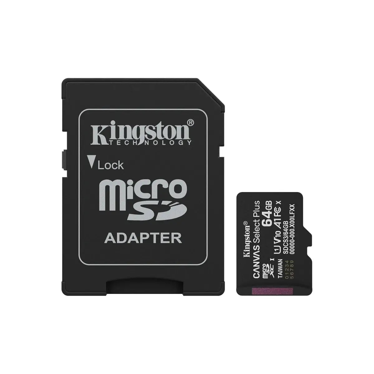 Kingston SDCS3/64GB Canvas Select Plus microSDXC Card Up to 100MB/s A1 Class 10 UHS-I with Adapter