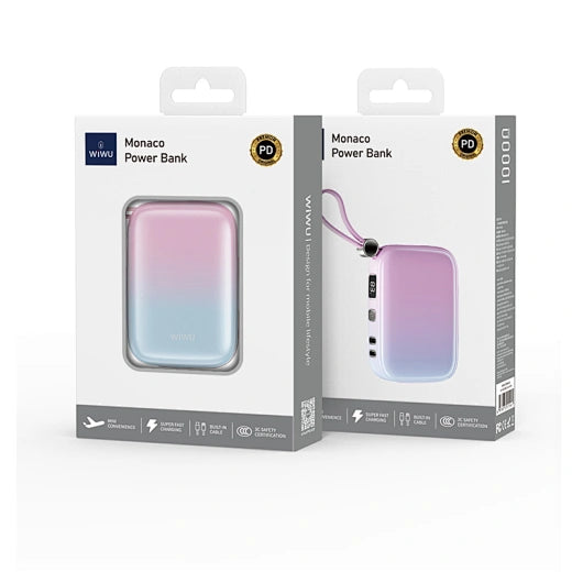 WiWU Monaco Series 22.5w Fast Charging Wi-P042 Colorful Mini power bank