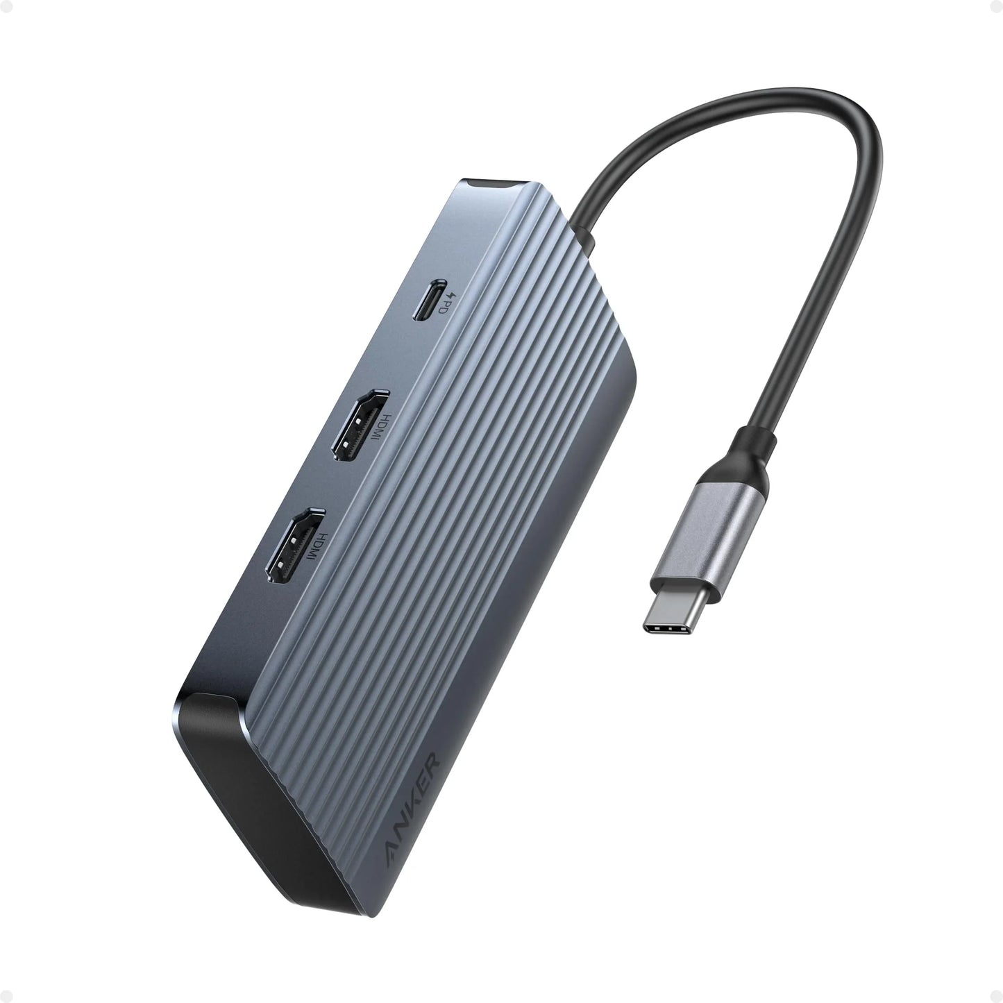 Anker 7-in-1 USB-C Hub, Dual Monitor USB C Docking Station, Dual HDMI Display, 85W Max Output