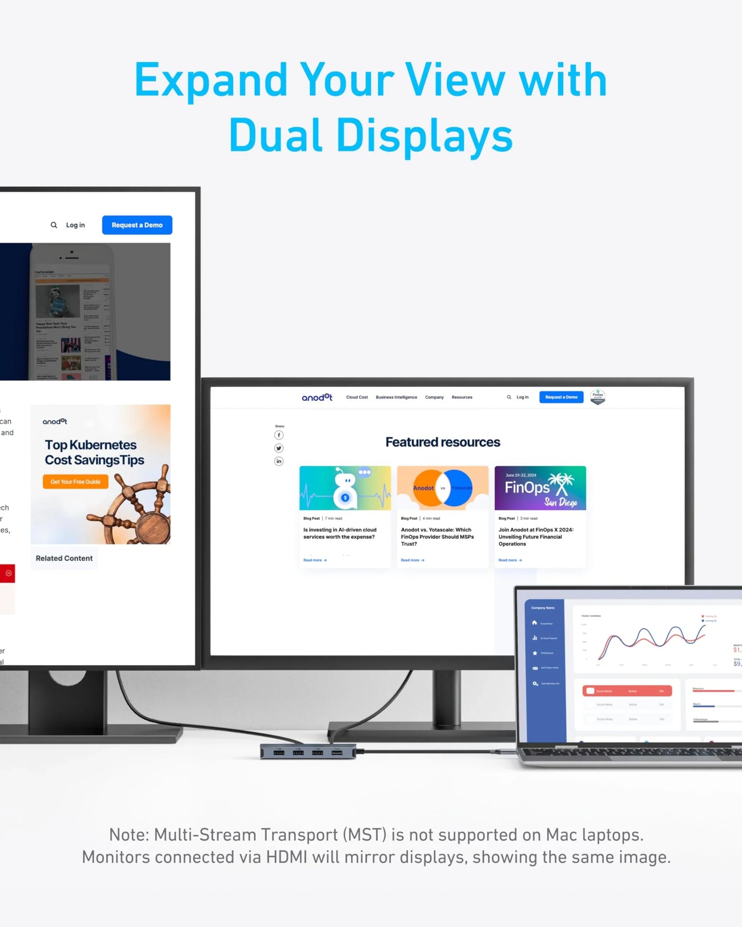 Anker 7-in-1 USB-C Hub, Dual Monitor USB C Docking Station, Dual HDMI Display, 85W Max Output