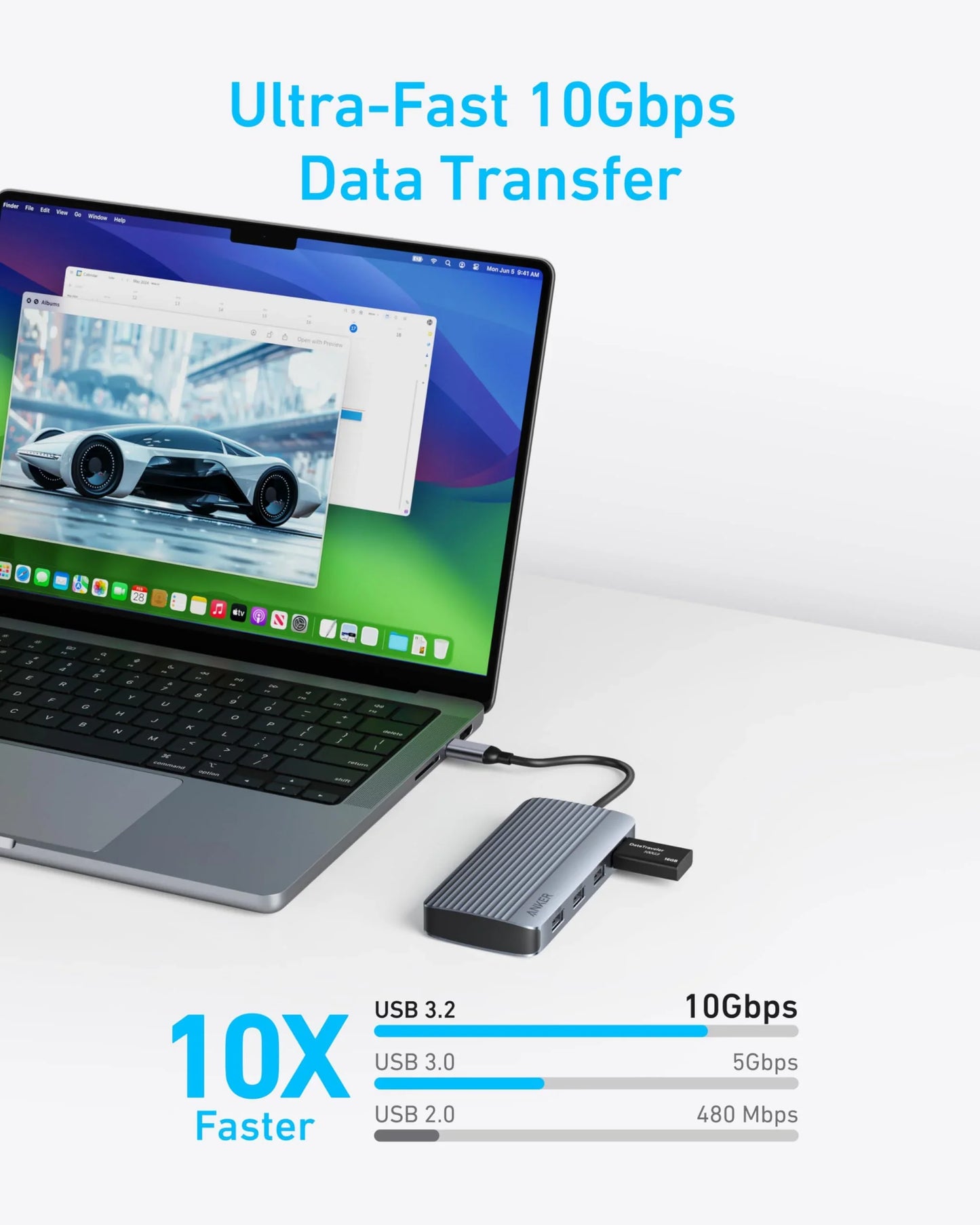 Anker 7-in-1 USB-C Hub, Dual Monitor USB C Docking Station, Dual HDMI Display, 85W Max Output