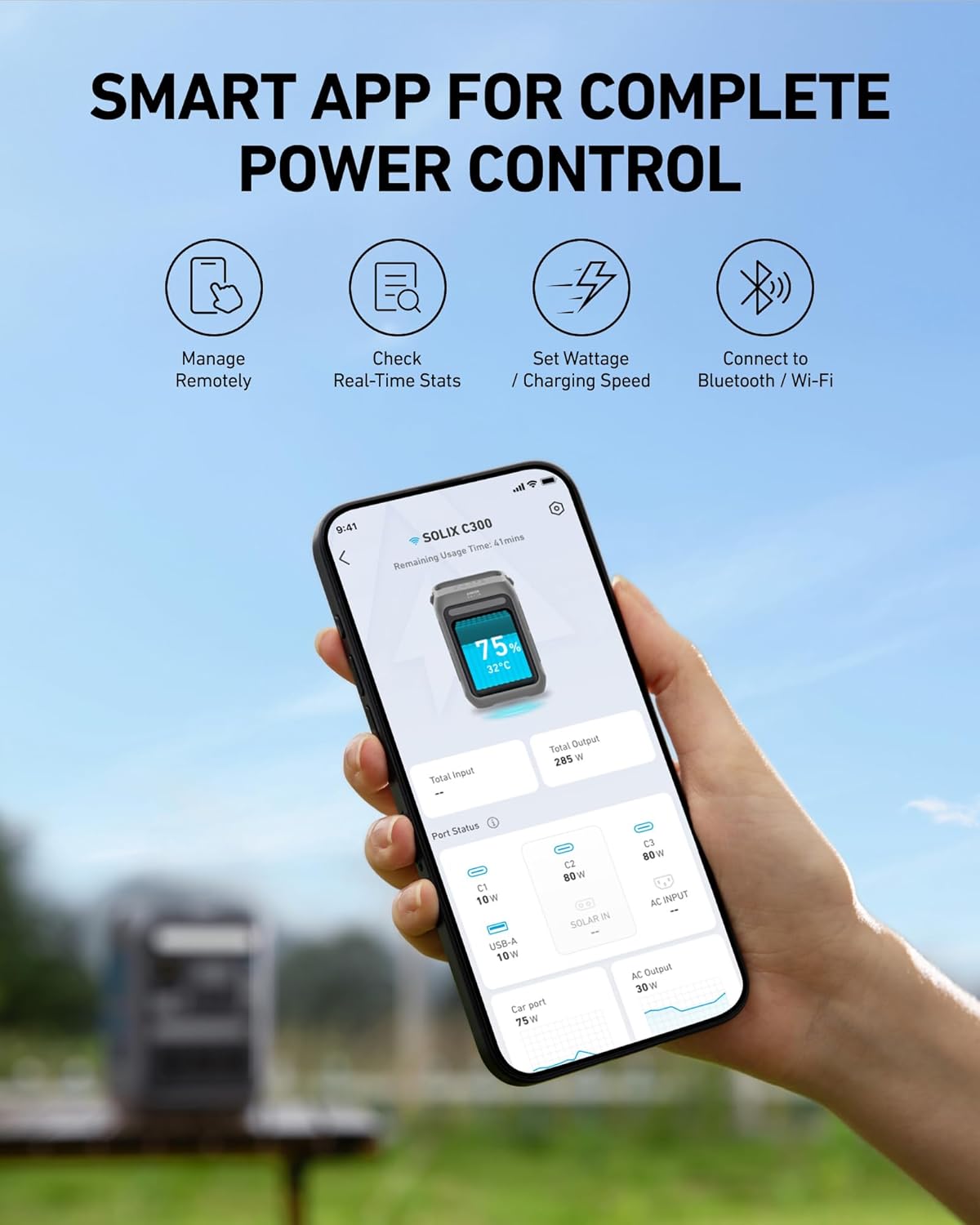 Anker SOLIX C300  Portable Power Station Dark