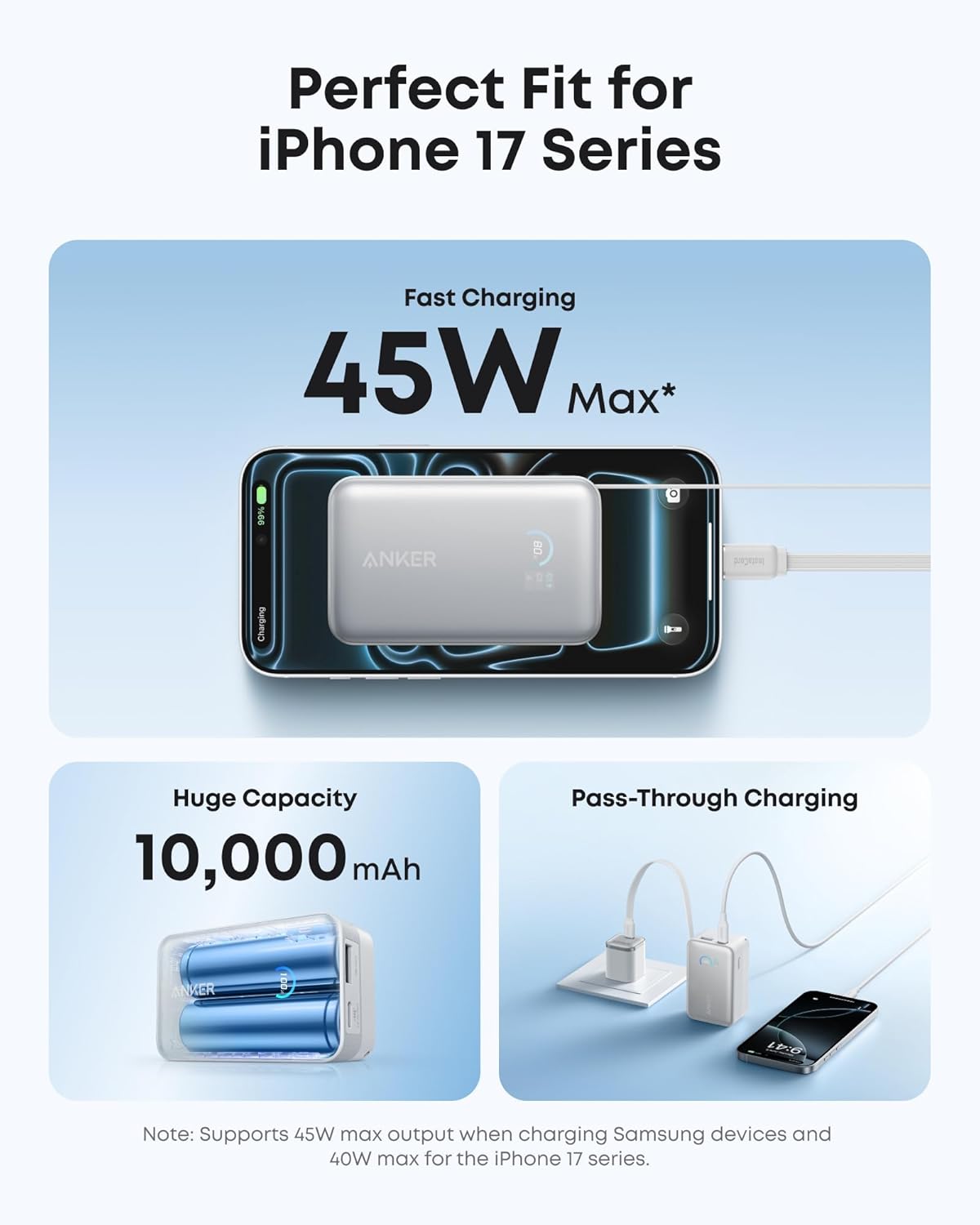 Anker Nano Power Bank (10K, 45W, BuiltIn Retractable USB-C Cable)