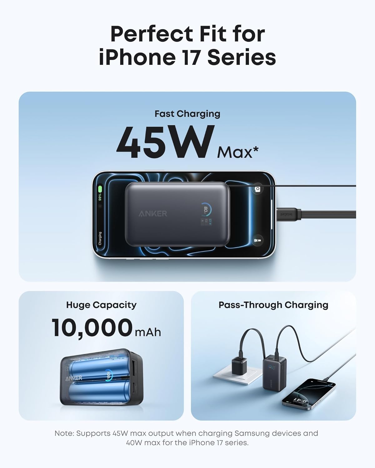 Anker Nano Power Bank (10K, 45W, BuiltIn Retractable USB-C Cable)