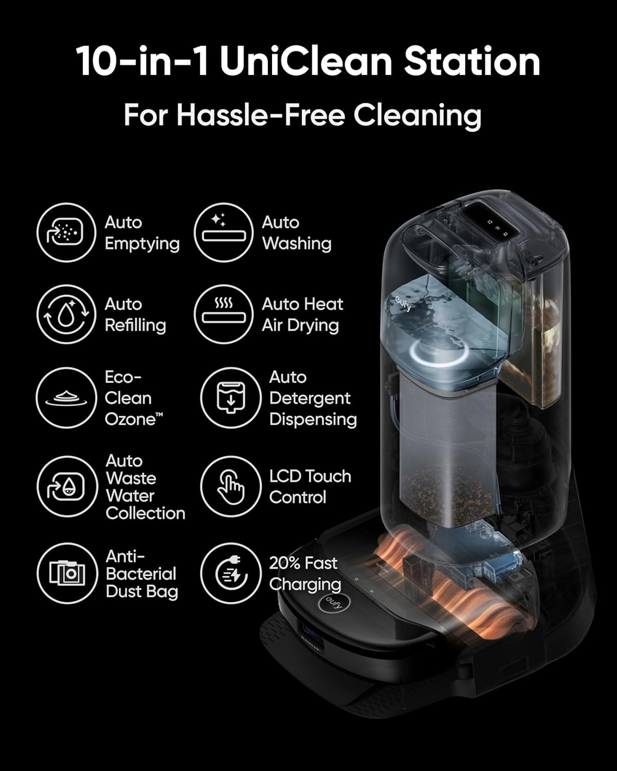 Anker Eufy Robot  Omni S1 PRO ,Vacuum and Mop Combo,Self-Emptying