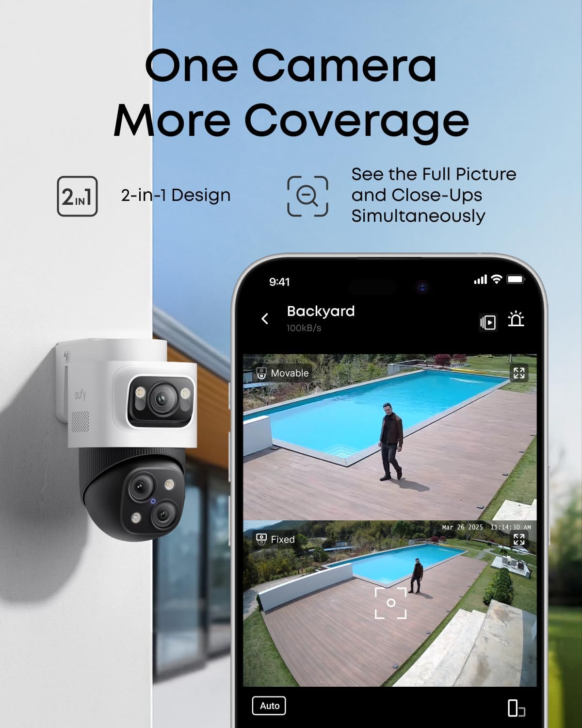 eufy PoE Bullet-PTZ Outdoor Cam S4, NVR Wired Add On Cam