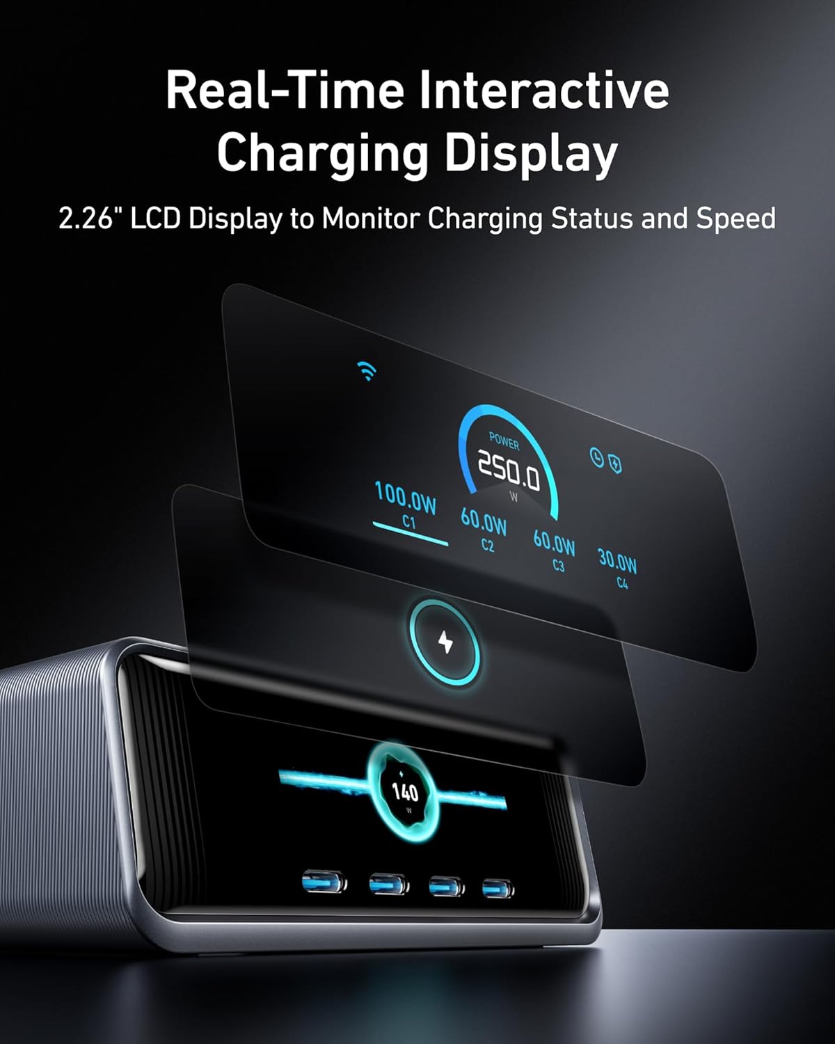 Anker Prime 250W GaN Desktop Charger (6 Ports)  Silver