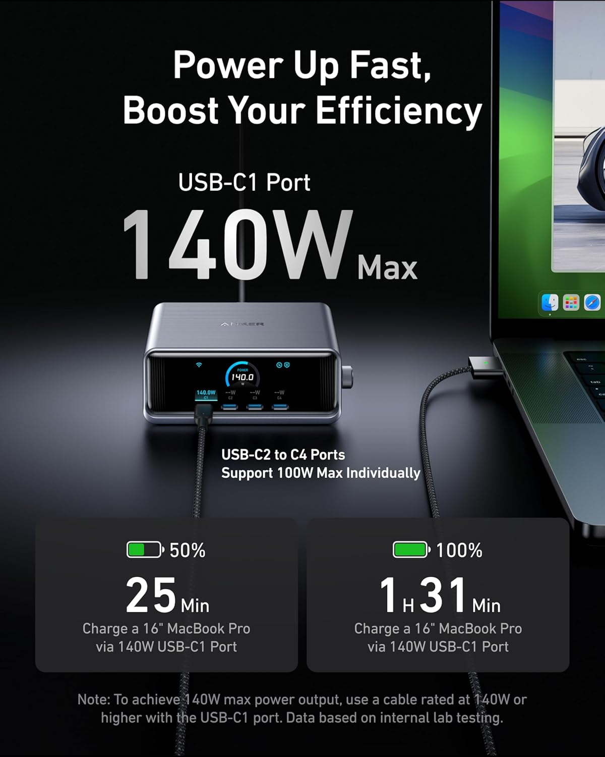 Anker Prime 250W GaN Desktop Charger (6 Ports)  Silver