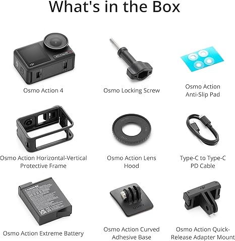 DJI Osmo Action 4 Standard Combo, Outdoor Camera