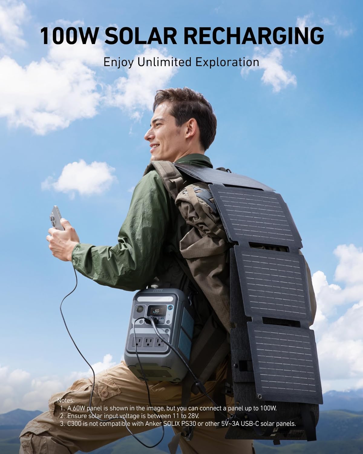 Anker SOLIX C300  Portable Power Station Dark