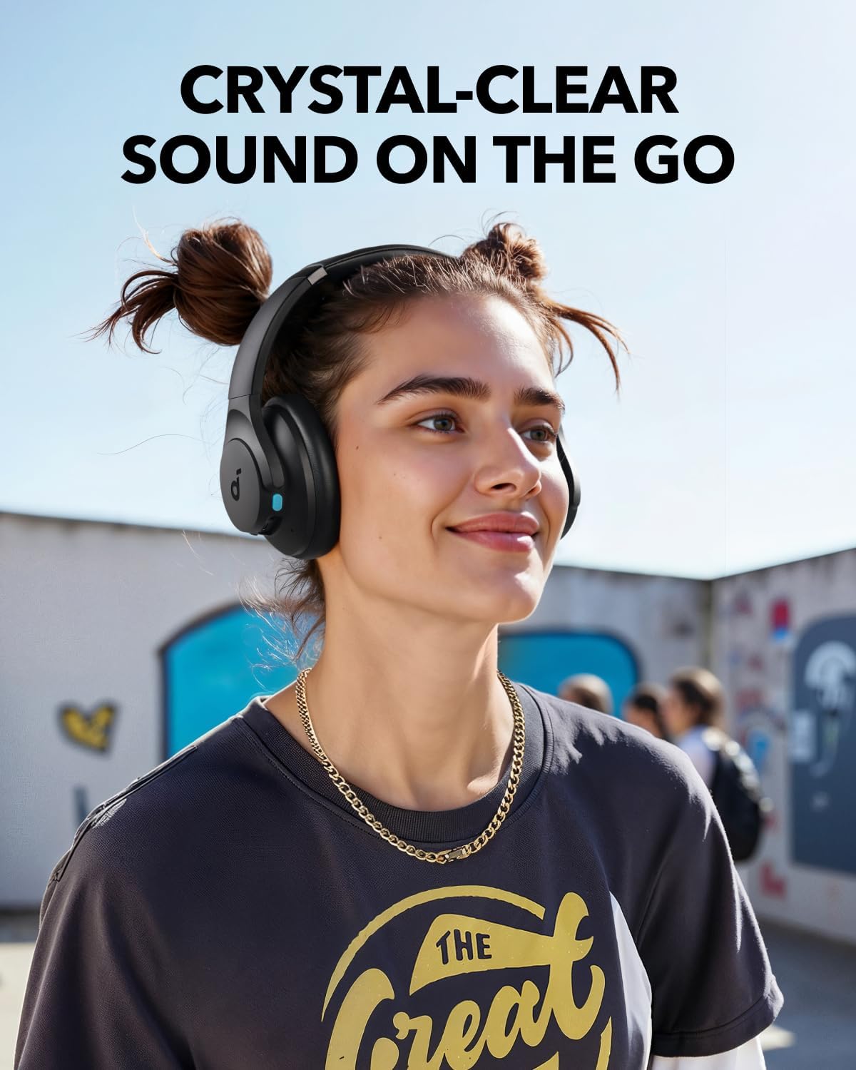 Soundcore Q11i Wireless Over-Ear Bluetooth Headphones by Anker, Deep Bass, 60H Playtime, Hi-Res Audio, Detachable Ear Cushions, Multipoint Connection