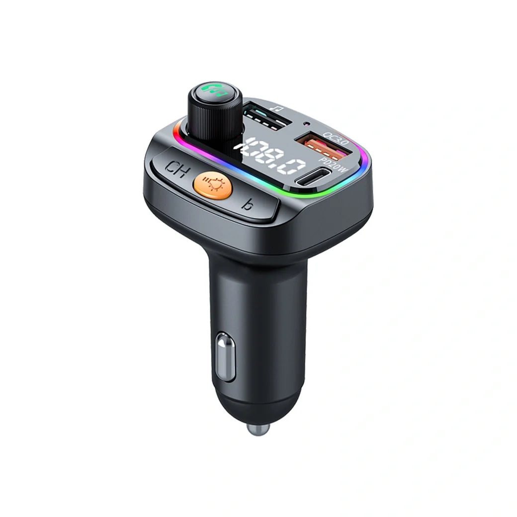 WiWU Car FM Transmitter BT 5.3, RGB, 38W Fast Charge