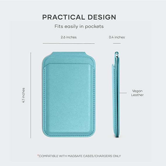 Satechi Magnetic Magsafe Wallet, Double Flap Stand Card Holder, 4 Slots with Front NFC Pass-Through, Adjustable Phone Attachment for iPhone 17/16/15/14/13/12, Travel Accessory