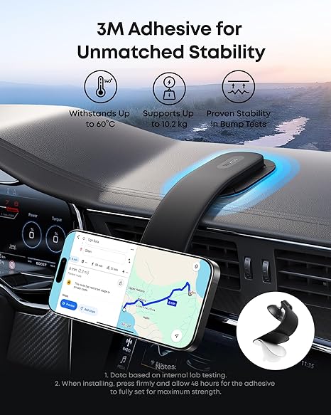 Anker Nano Magnetic Wireless Car Charger, 15W Qi2 Certified  (Adapter Included)